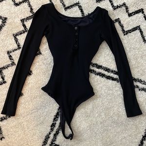 Klassy Network Henley bodysuit